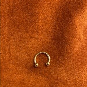 16g 8mm 14k yellow gold horseshoe internally threaded septum